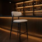 Chaise de bar grise métal Trumo