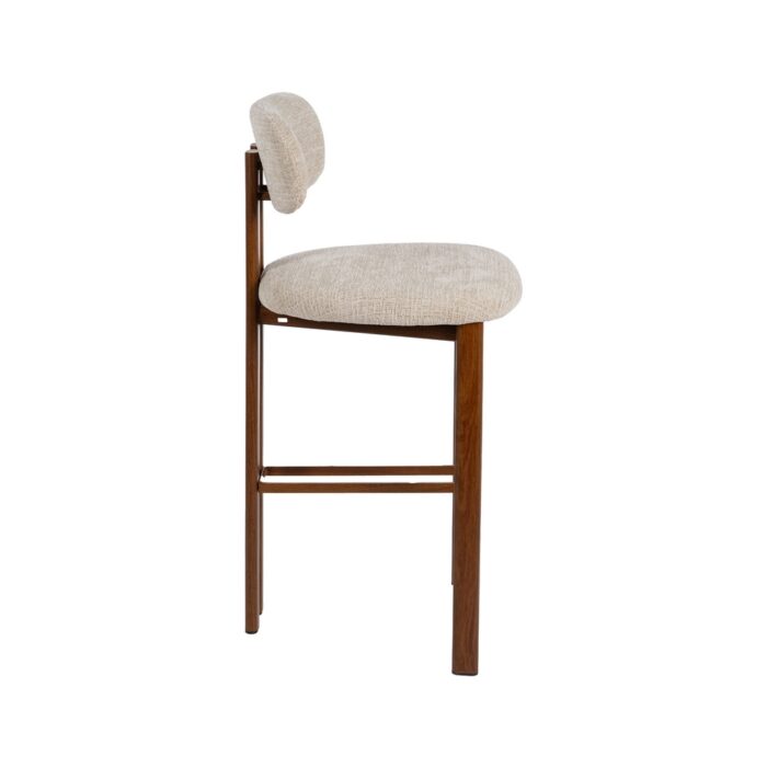 Chaise de bar beige métal Cousto – Image 3