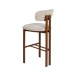 Chaise de bar beige métal Cousto – Image 4