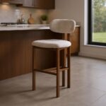Chaise de bar beige métal Cousto