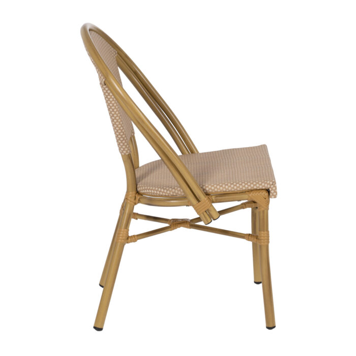 Chaise beige aluminium Yuli – Image 3