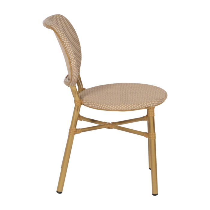 Chaise beige aluminium Poésie – Image 3