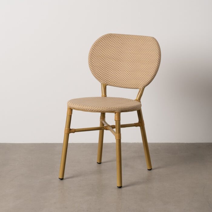 Chaise beige aluminium Poésie – Image 2