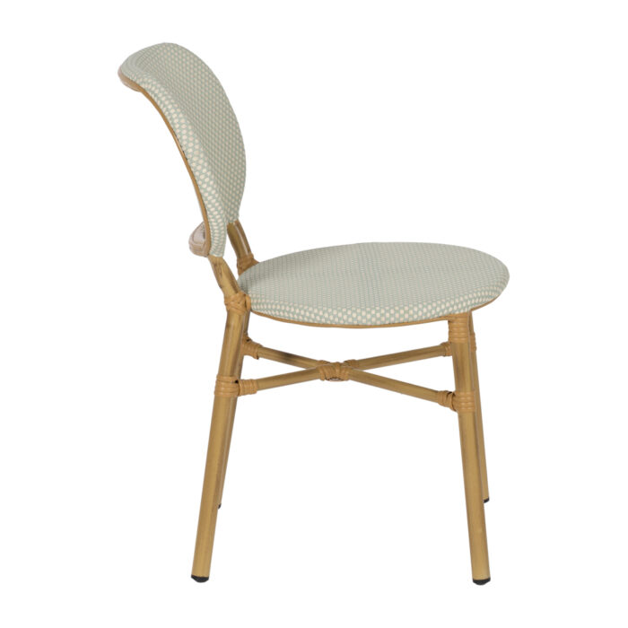 Chaise beige aluminium Poésie – Image 3