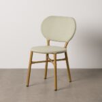 Chaise beige aluminium Poésie