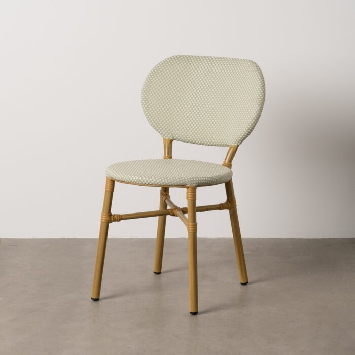 Chaise beige aluminium Poésie – Image 1