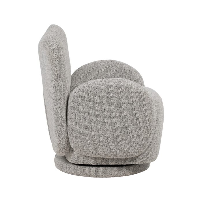 Fauteuil pivotant beige Nura – Image 3