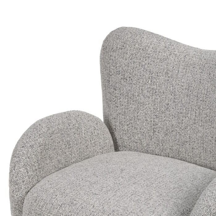 Fauteuil pivotant beige Nura – Image 5