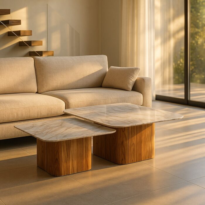 Set 2 tables basses Moon – Image 1