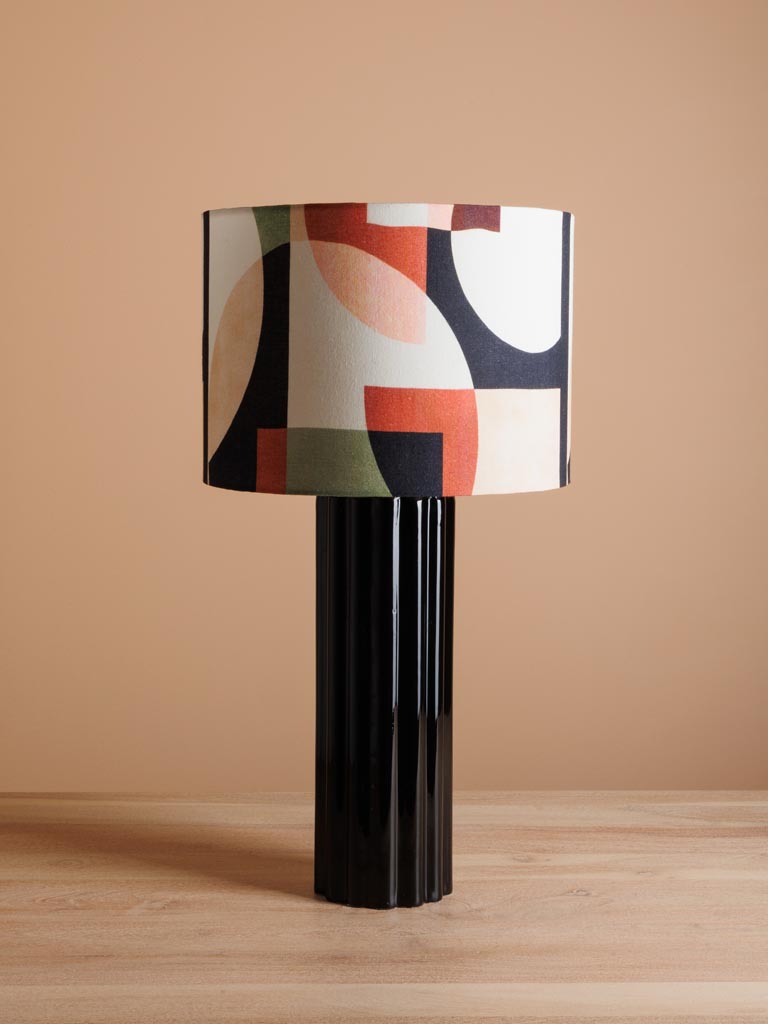 Lampe à poser laquée noire Illustra Chehoma