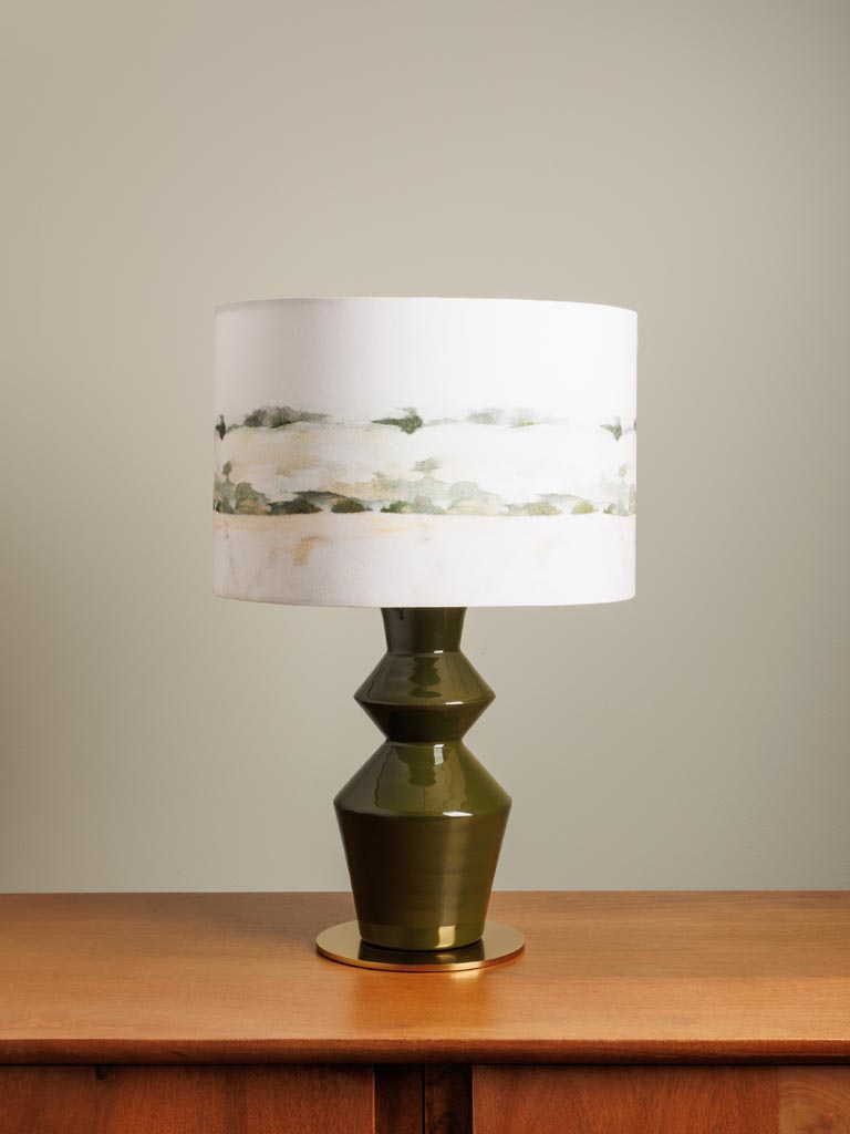 Lampe à poser laquée verte Rivage Chehoma