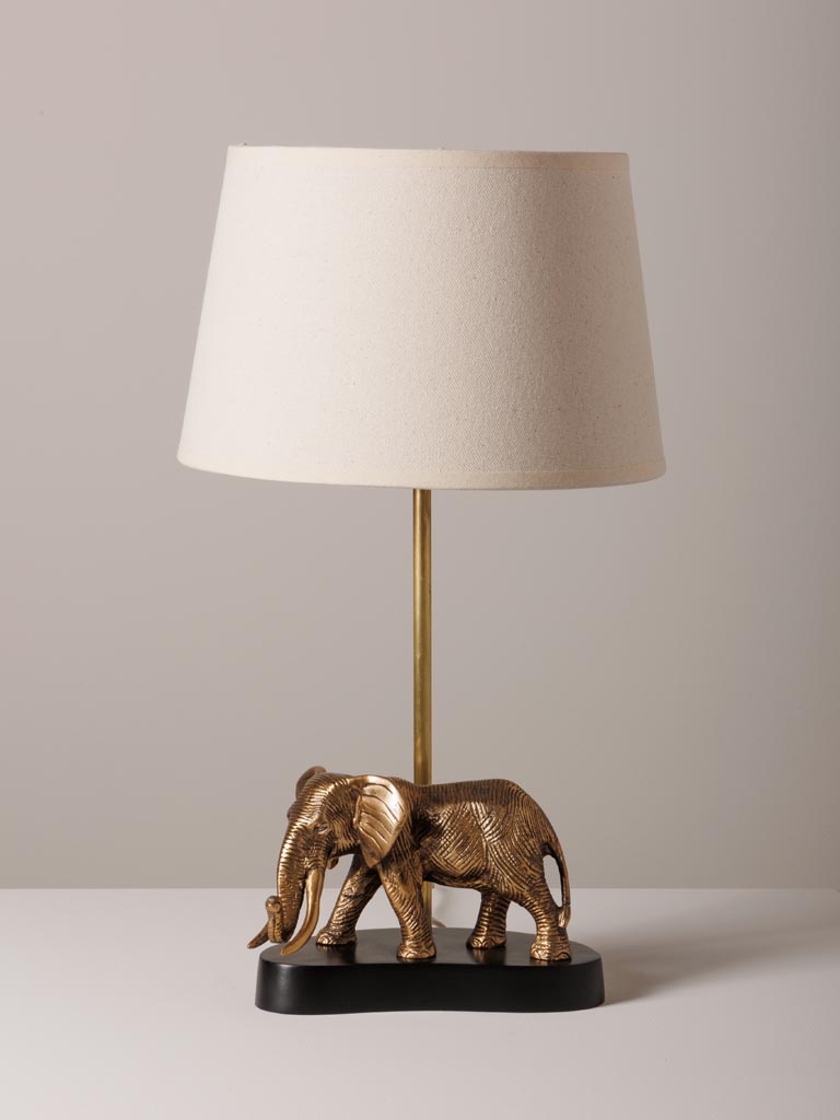 Lampe éléphant doré Chehoma