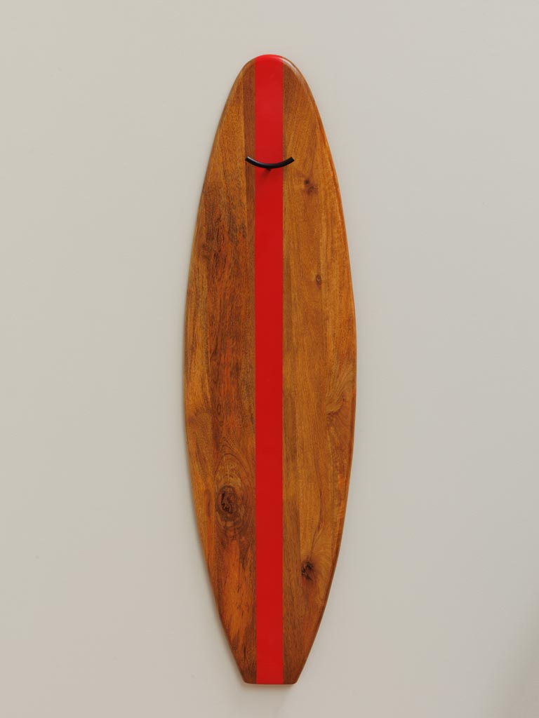 Porte-manteau planche de surf rouge Chehoma