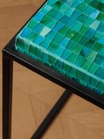Table d'appoint mosaïque verte – Image 3