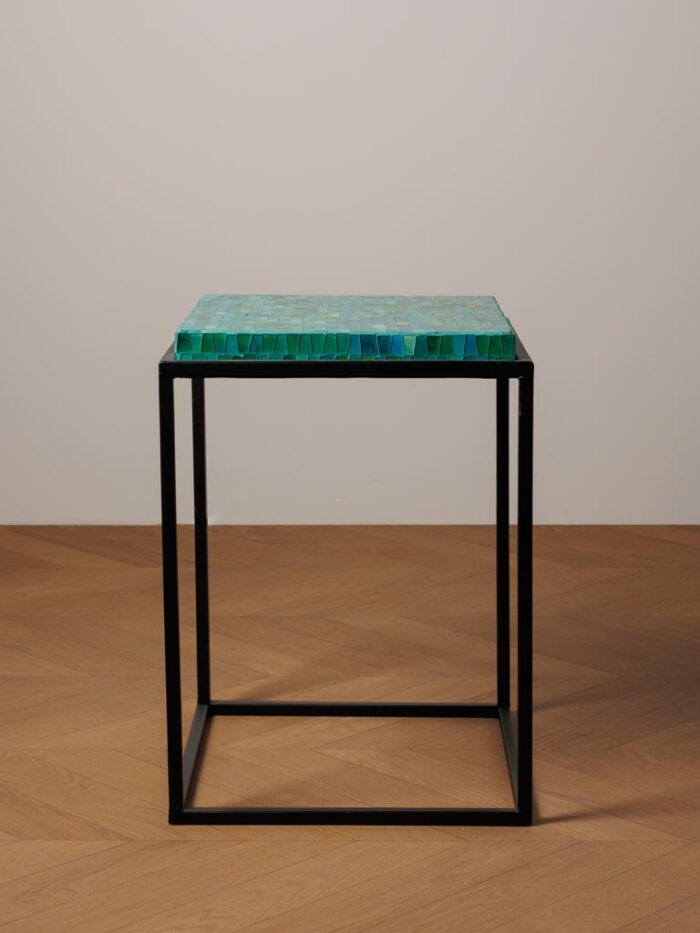 Table d'appoint mosaïque verte – Image 2