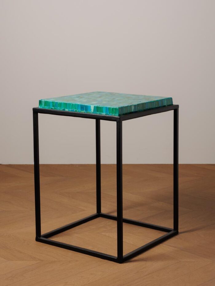 Table d'appoint mosaïque verte Chehoma