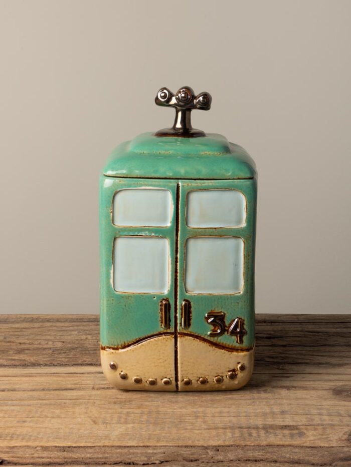 Boîte téléphérique céramique vert – Image 2