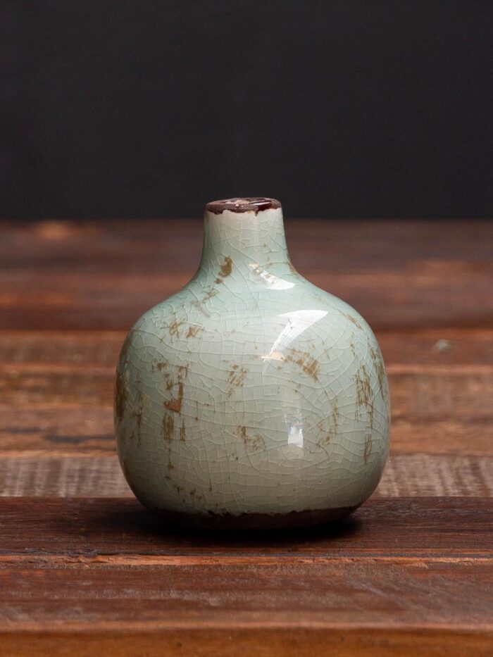 Mini vase gris en céramique – Image 2