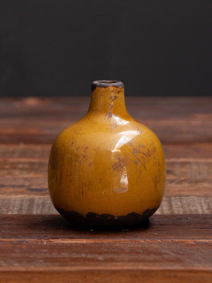Mini vase moutarde en céramique – Image 2
