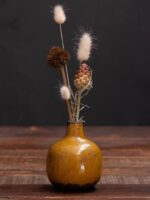 Mini vase moutarde en céramique Chehoma