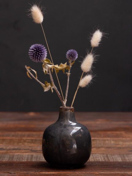 Mini vase noir en céramique Chehoma