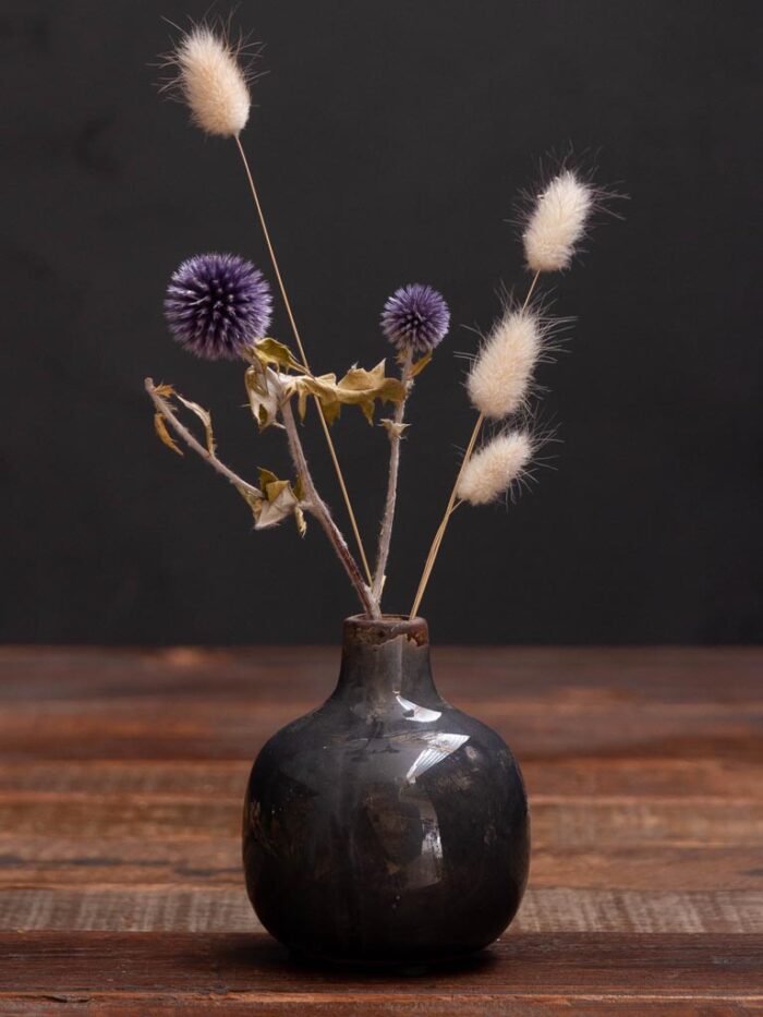 Mini vase noir en céramique Chehoma