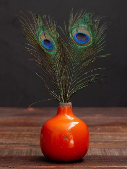 Mini vase orange en céramique Chehoma