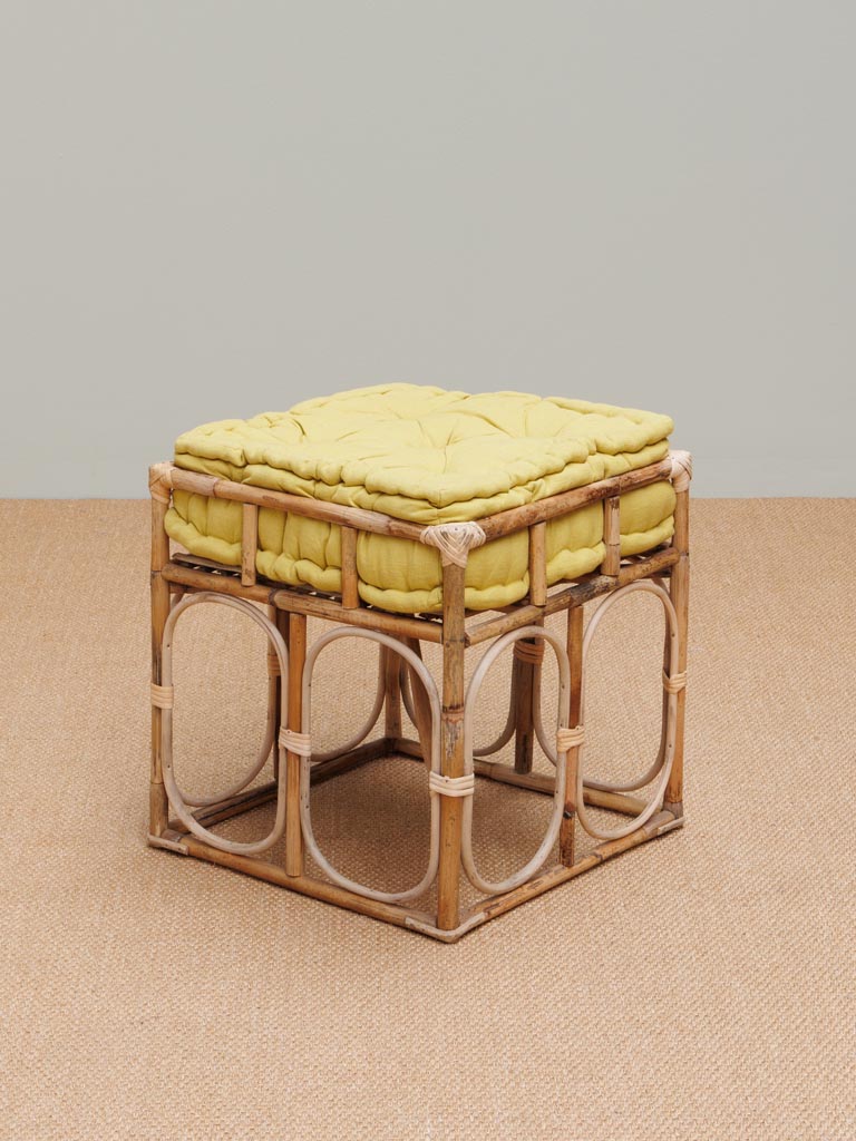 Tabouret jaune India Chehoma