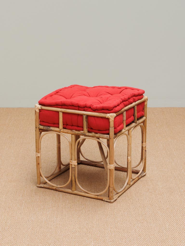 Tabouret rouge India Chehoma