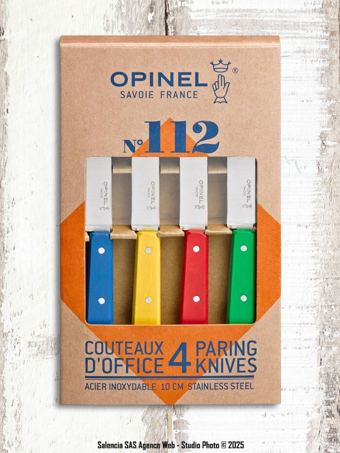 Coffret 4 couteaux d'office couleurs Opinel N°112