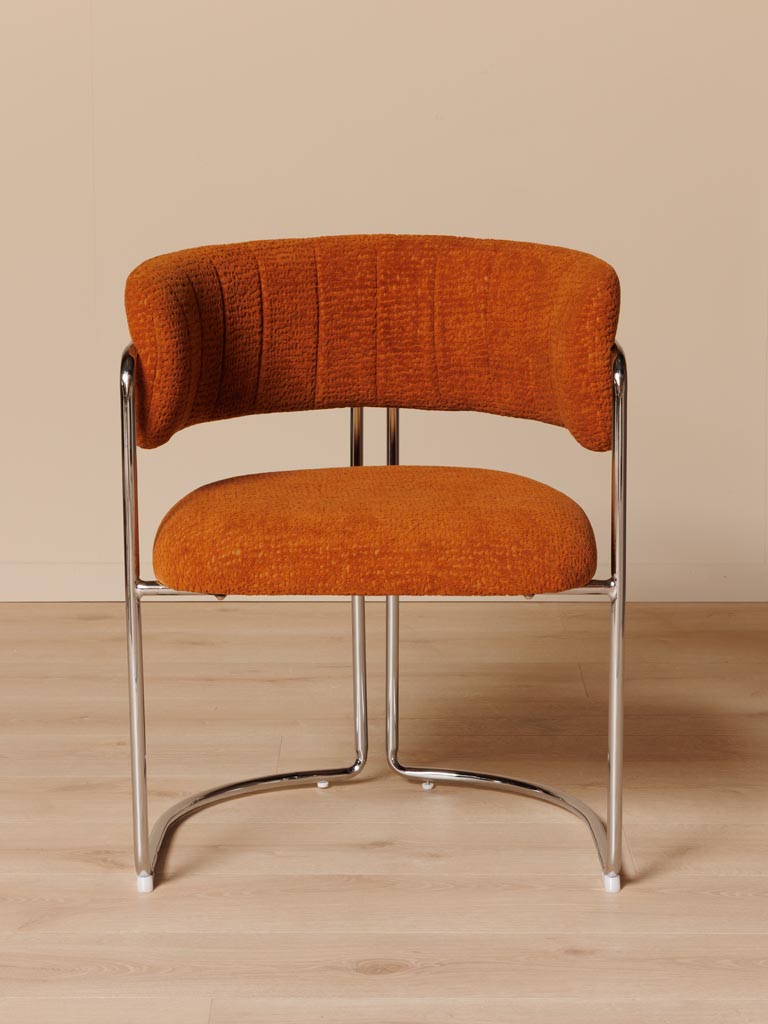 chaise-chrome-marron-london-metal-chehoma-42596-01.jpg Chaise chrome marron London Métal – Image 2