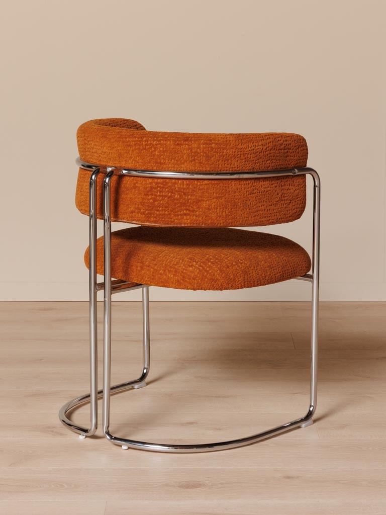 chaise-chrome-marron-london-metal-chehoma-42596-04.jpg Chaise chrome marron London Métal – Image 5