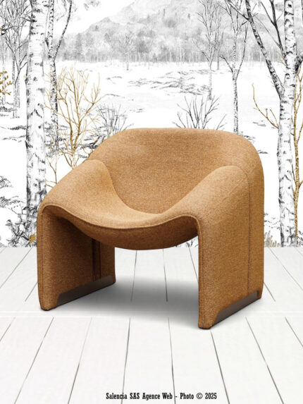Fauteuil camel Cosmopolitan Chehoma