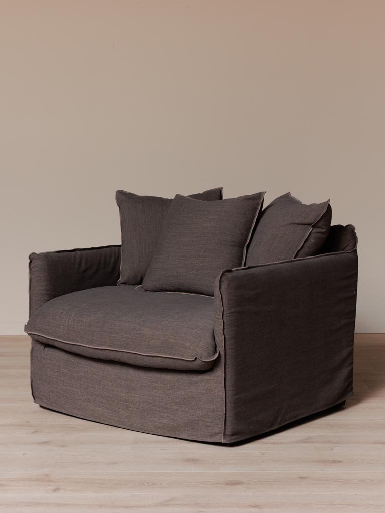 Fauteuil Moka gris anthracite CHehoma