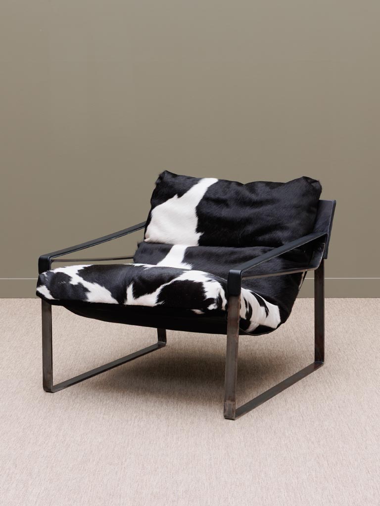 Fauteuil Montaine Peau De Vache Chehoma