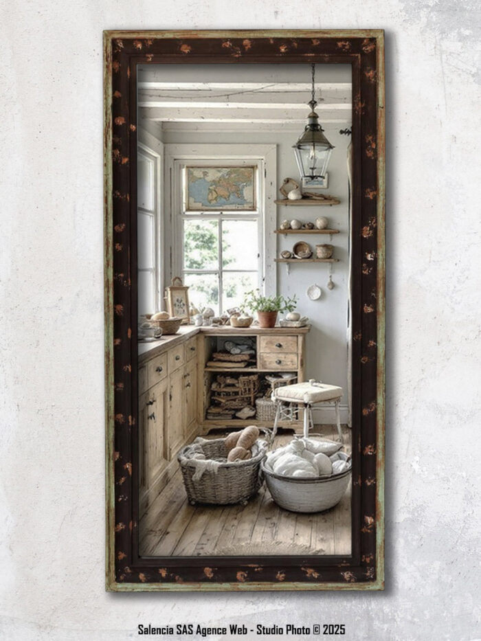 Grand miroir Gauri Manguier Chehoma