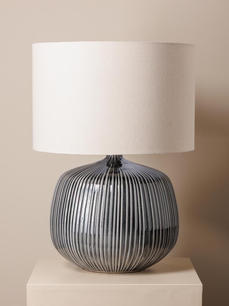 Grande lampe grise Estria Grès Chehoma