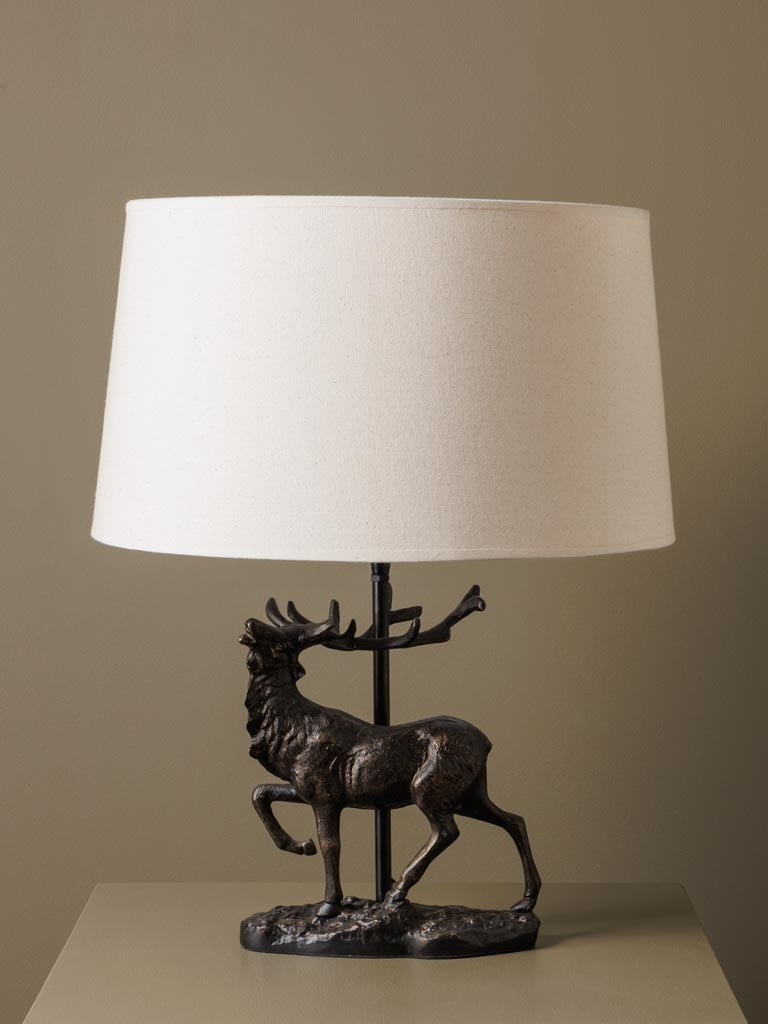 Lampe à poser cerf sculpté Aluminium CHehoma