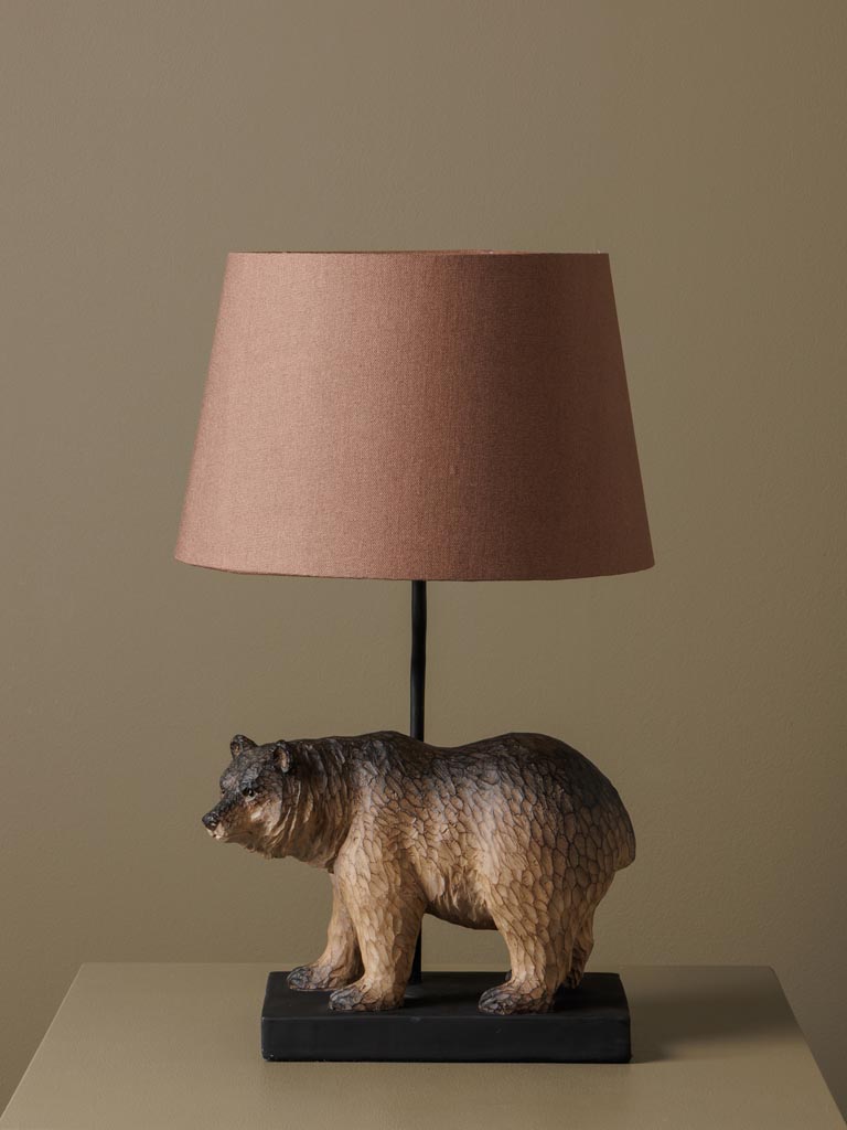 Lampe à poser ours brun Résine CHehoma