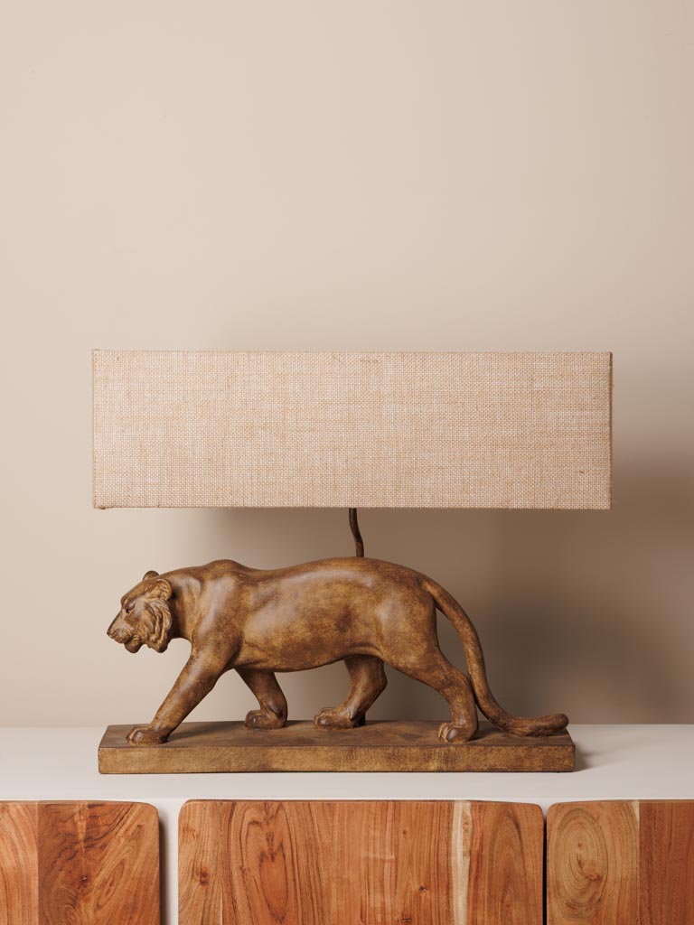 Lampe tigre en marche Résine Chehoma