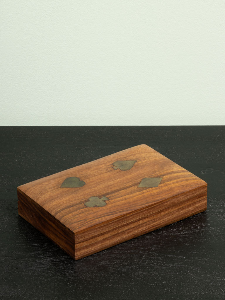 Boîte 2 jeux de cartes et dés Chehoma