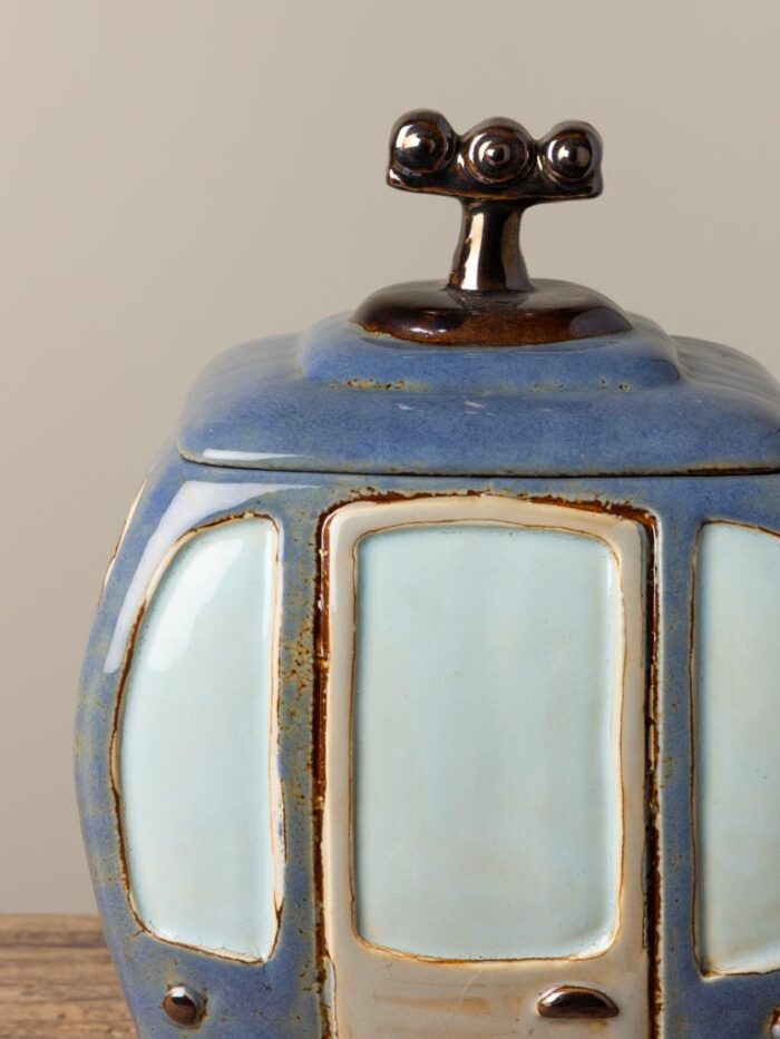 Boîte téléphérique céramique bleu – Image 2