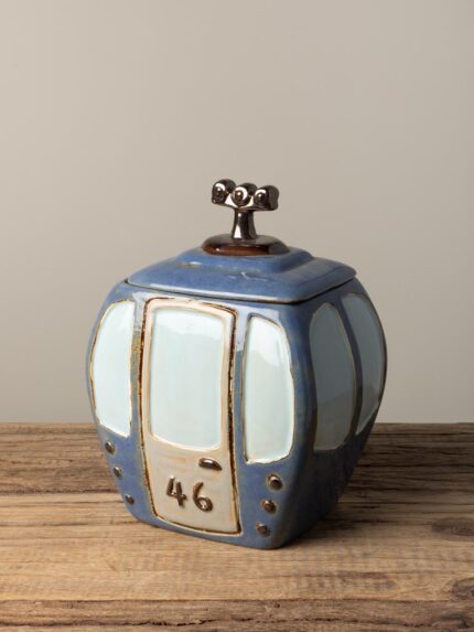 Boîte téléphérique céramique bleu Chehoma