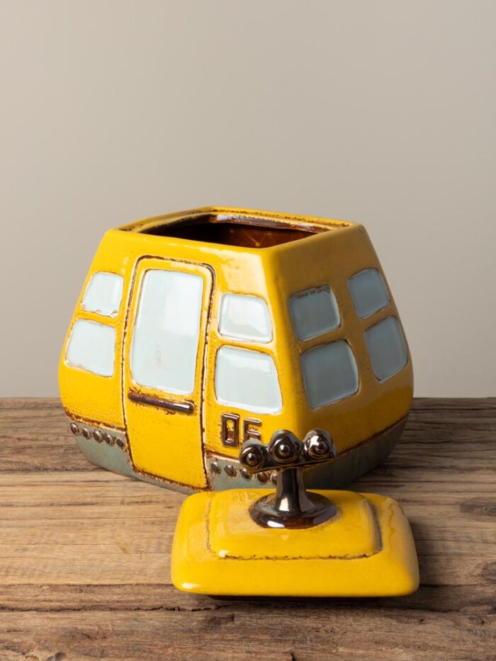 Boîte téléphérique céramique jaune – Image 2