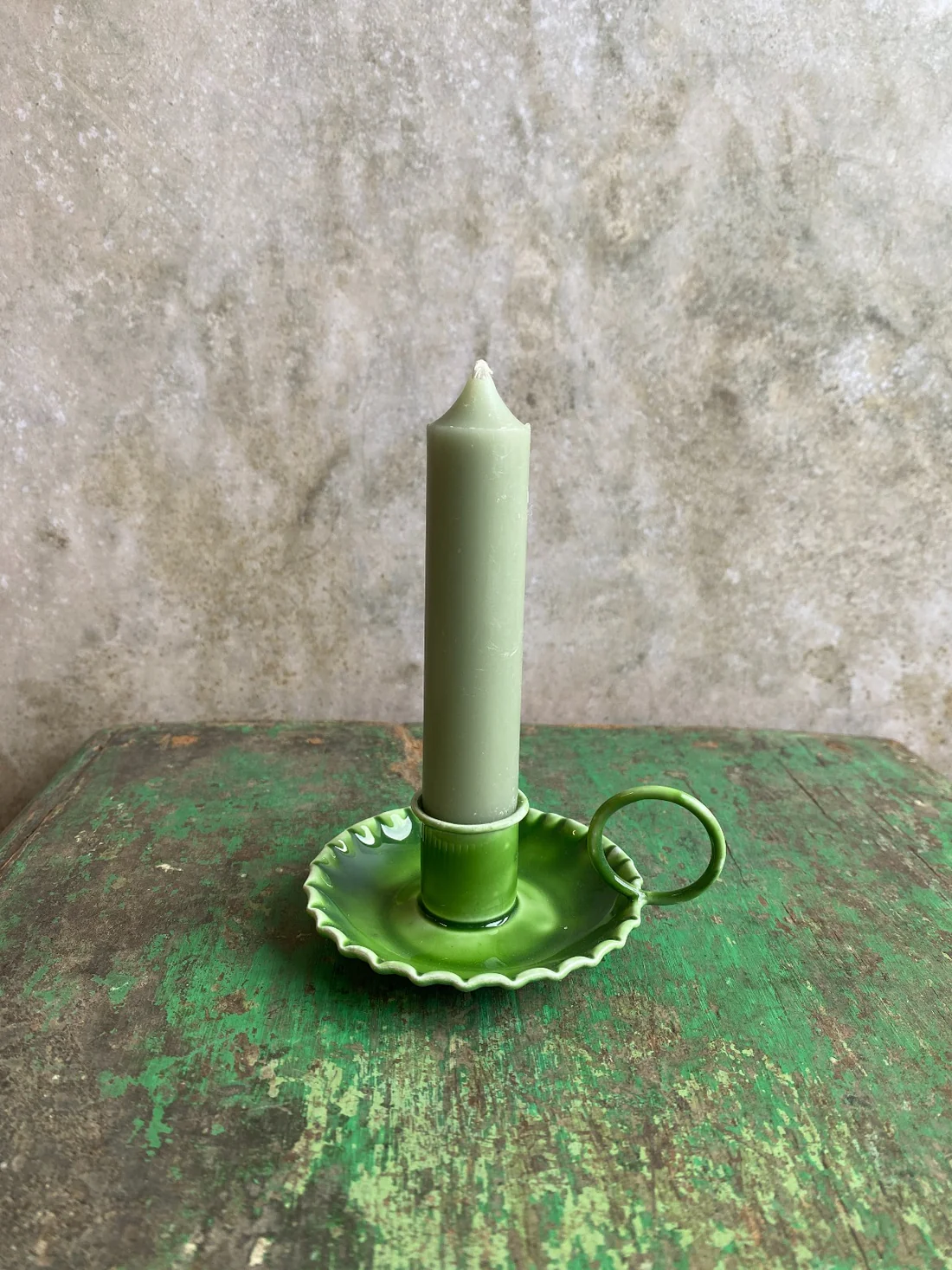 Bougeoir portatif vert Jolie Weldaad