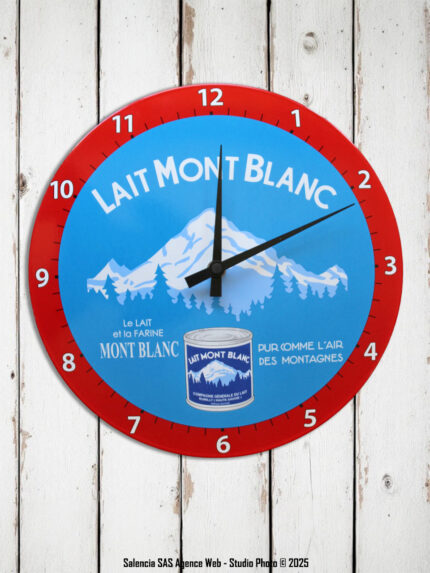 Horloge émaillée ronde Lait Mont-Blanc Email Replica
