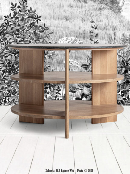 Table basse Nara étagères marron Vical