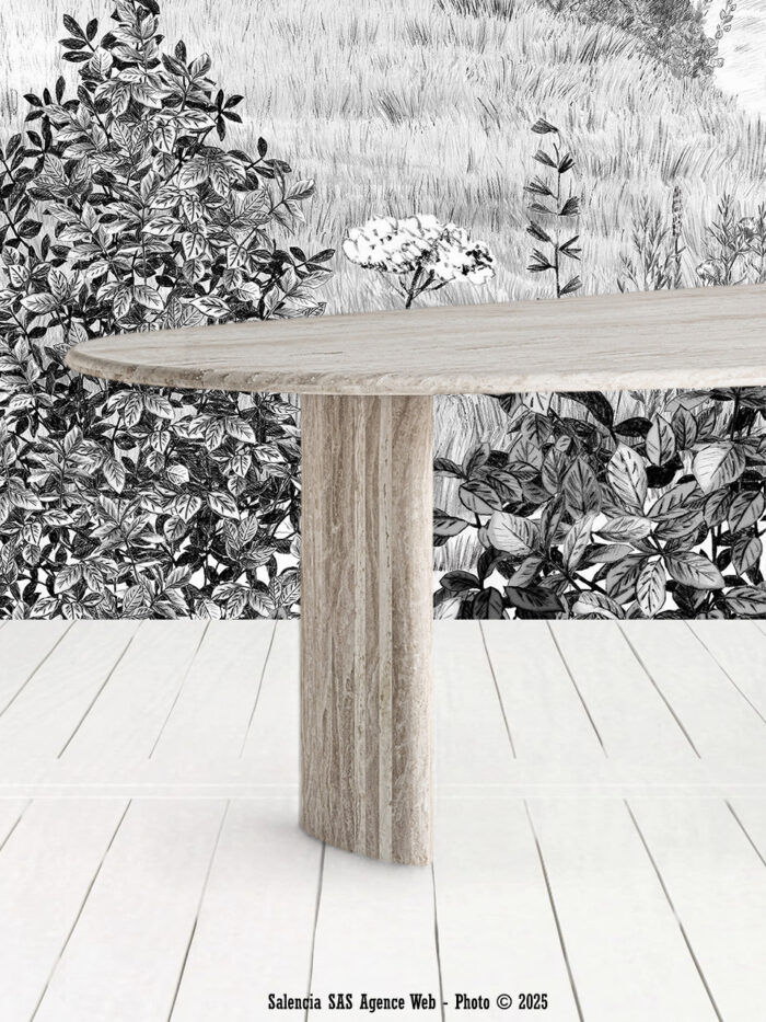 Table à manger blanche Thiennes – Image 2