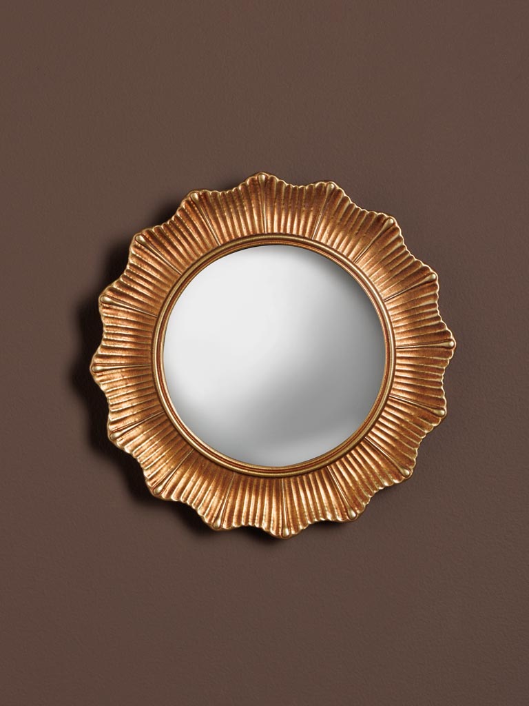 Miroir convexe doré Vagues Chehoma