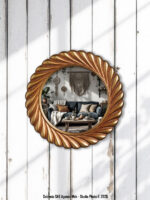 Miroir convexe doré Volupté Chehoma